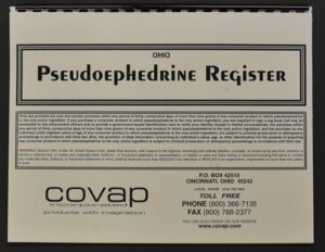 IF YOUR STATE REQUIRES A SPECIFIC PSEUDOEPHEDRINE LOG AND IT IS NOT SHOWN HERE