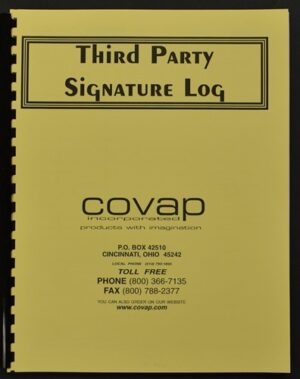 THIRD PARTY SIGNATURE LOGS 25 DOUBLE-SIDED SHEETS (bound register)
