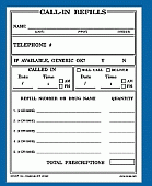 CALL-IN REFILL ORDER FORM