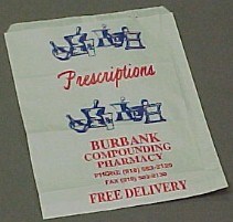 Flat Prescription Bags With Imprint