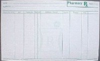 PRESCRIPTION RECORD CARDS