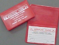 MEDICAL ALERT CARD & HOLDER