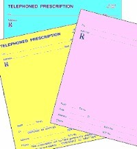 COLORED PAPER - SINGLE STOCK PRESCRIPTION BLANKS