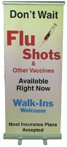 STOCK INDOOR FLU BANNER (FREE STANDING)