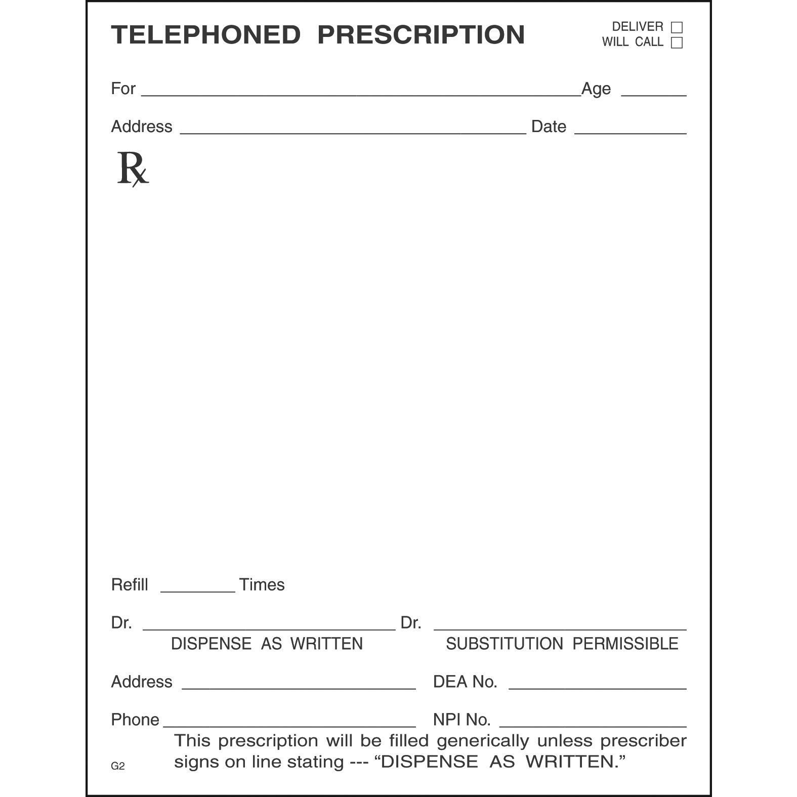 SINGLE STOCK PRESCRIPTION BLANKS - Colored Paper - Image 10