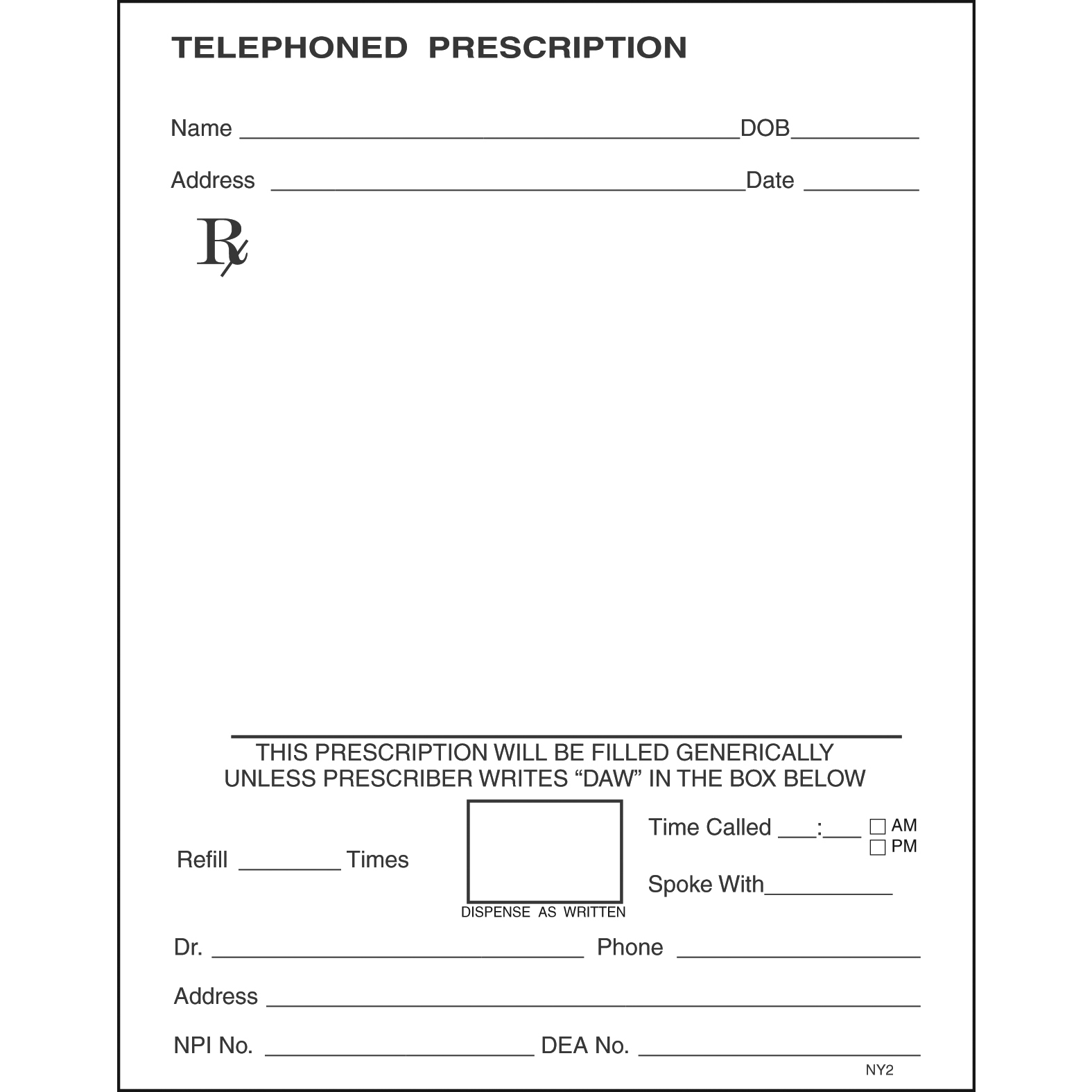 SINGLE STOCK PRESCRIPTION BLANKS - Colored Paper - Image 20