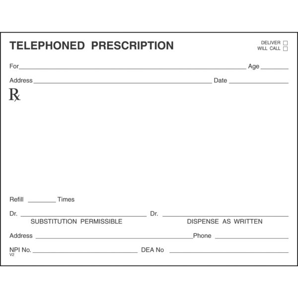 2-PART IMPRINTED PRESCRIPTION BLANKS LAYOUT FORMAT DR - Image 7