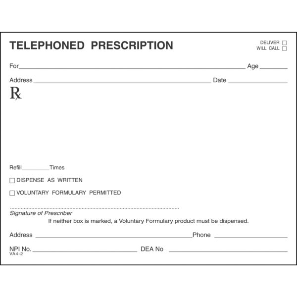 2-PART IMPRINTED PRESCRIPTION BLANKS LAYOUT FORMAT DR - Image 6