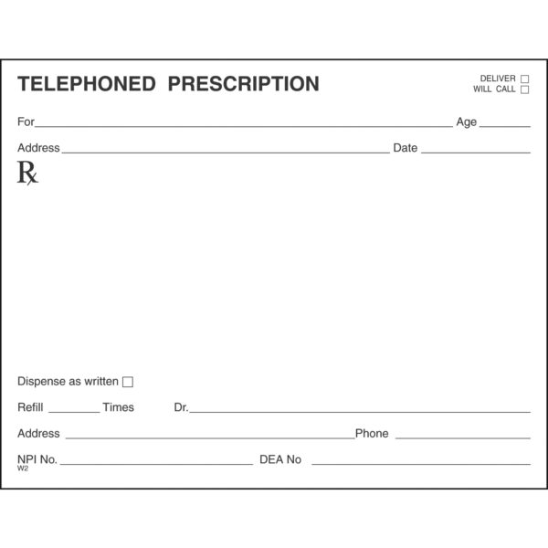 2-PART IMPRINTED PRESCRIPTION BLANKS LAYOUT FORMAT DR - Image 5