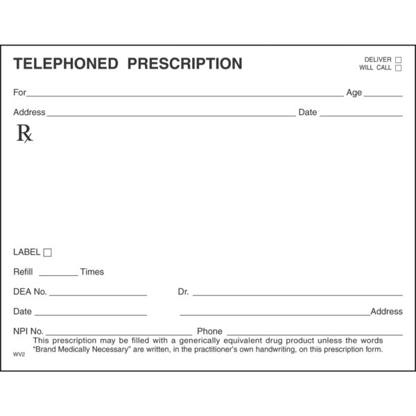 2-PART IMPRINTED PRESCRIPTION BLANKS LAYOUT FORMAT DR - Image 4