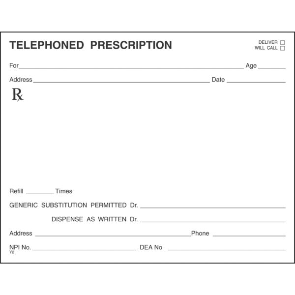 2-PART IMPRINTED PRESCRIPTION BLANKS LAYOUT FORMAT DR - Image 3