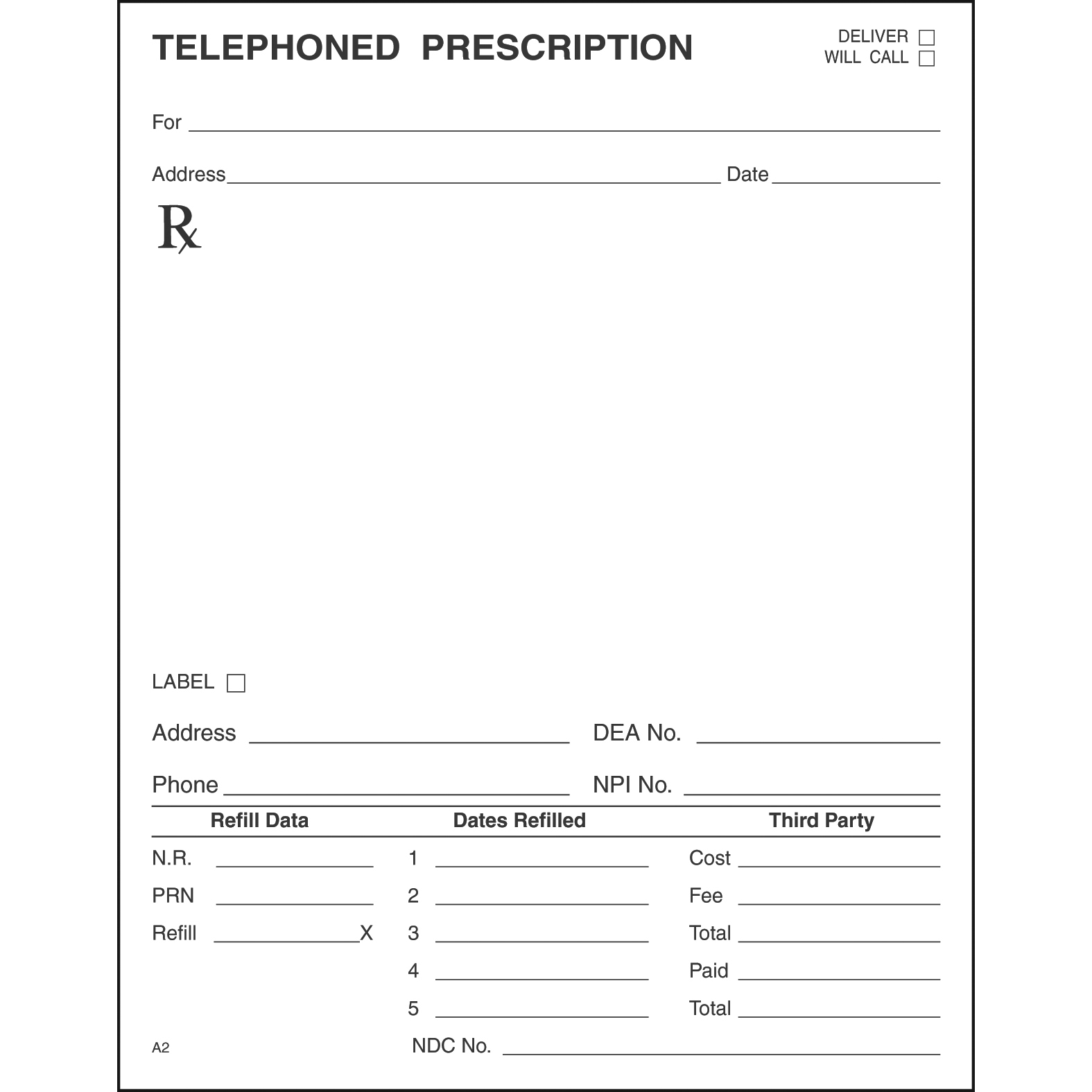 SINGLE STOCK PRESCRIPTION BLANKS - Colored Paper - Image 2
