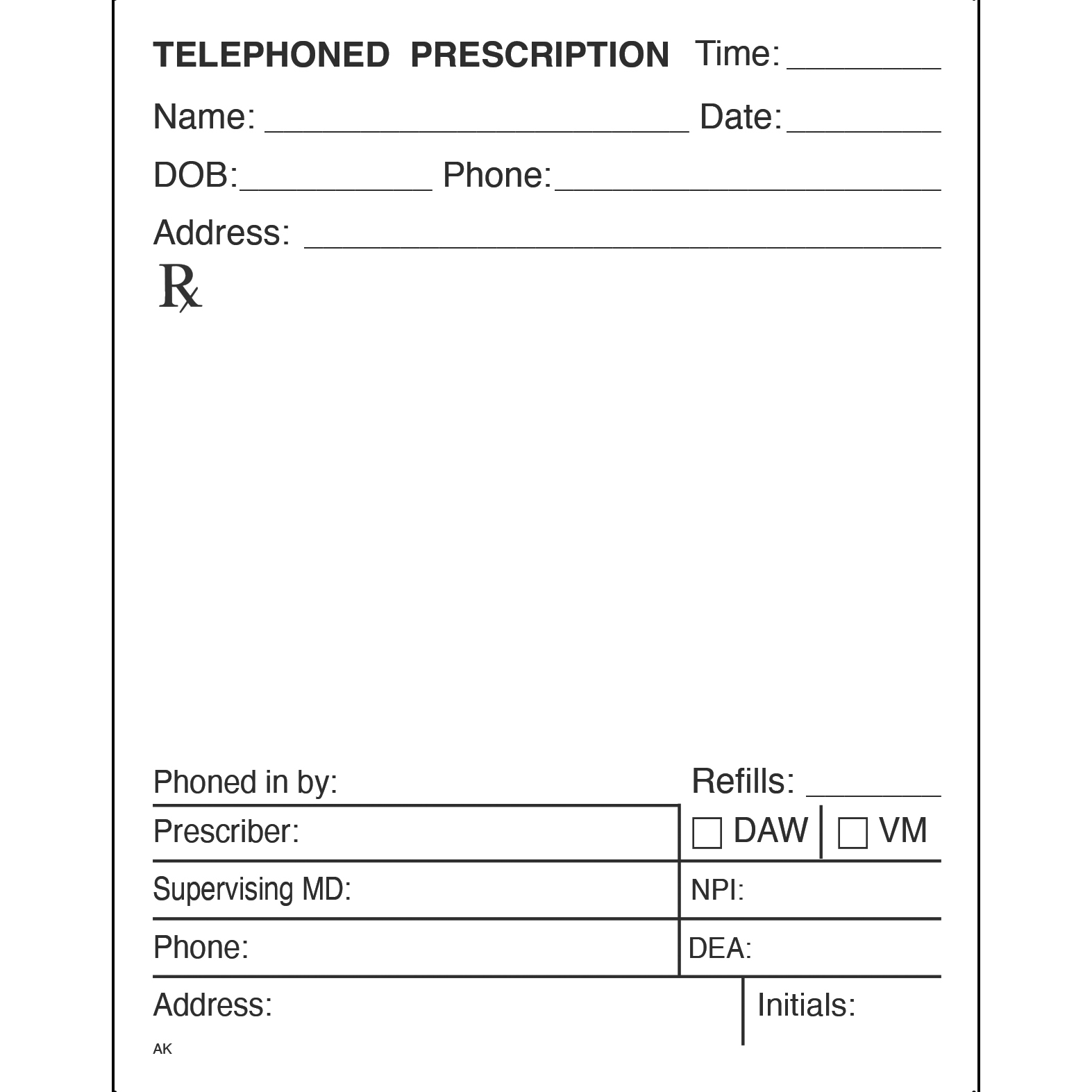 SINGLE STOCK PRESCRIPTION BLANKS - Colored Paper - Image 3